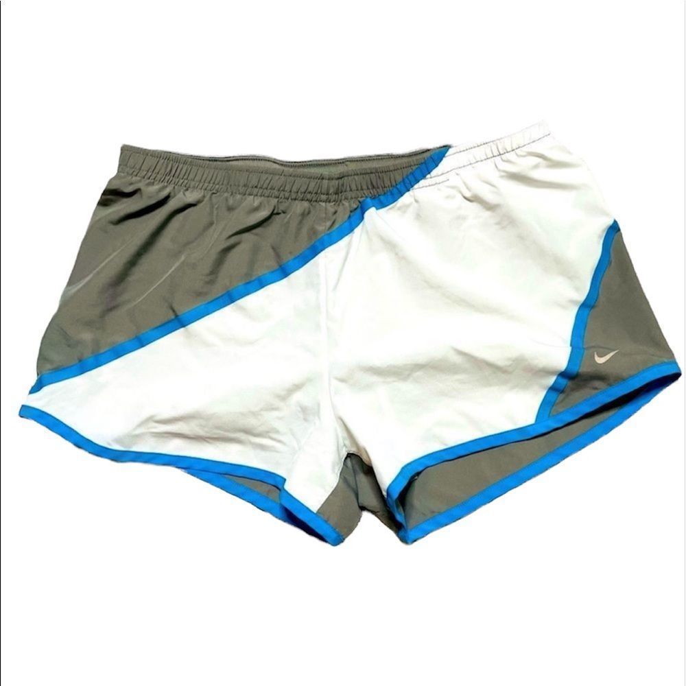 Nike Dri-Fit Running Shorts Blue White and Gray | M - Picture 1 of 8